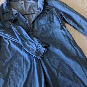 Chambray shirt dress